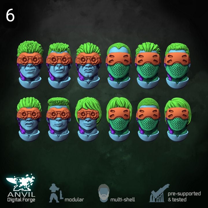 Anvil HiTech Sneaking Suits 28/32mm 3D Resin Miniatures Modular