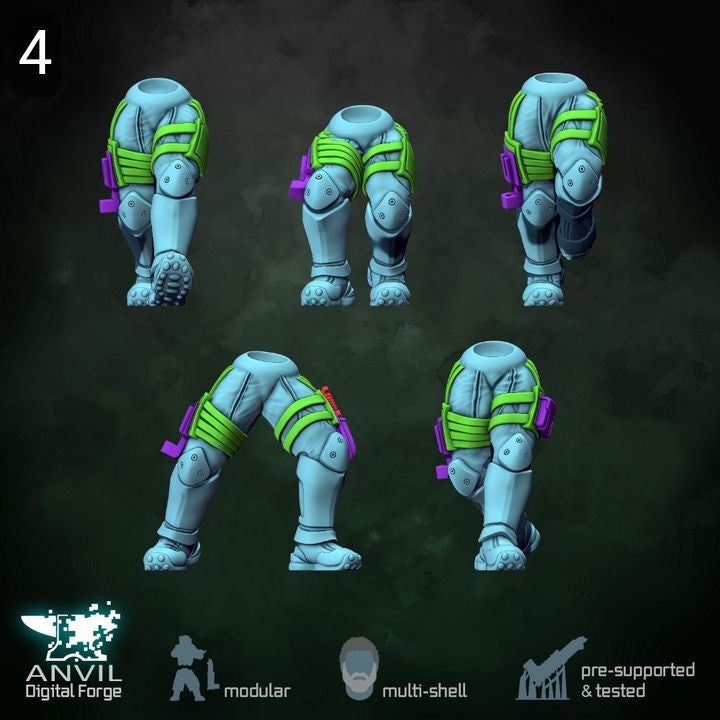 Anvil HiTech Sneaking Suits 28/32mm 3D Resin Miniatures Modular