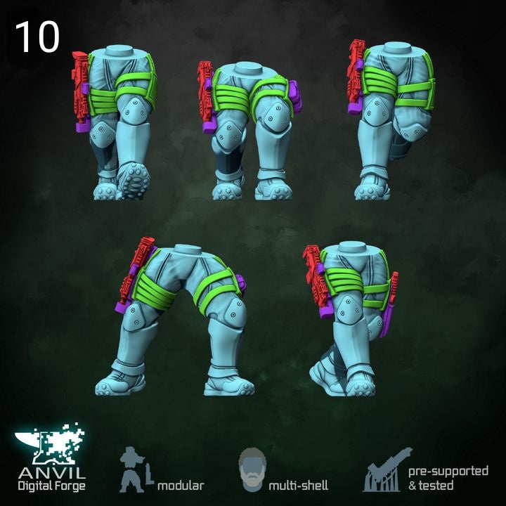 Anvil HiTech Sneaking Suits 28/32mm 3D Resin Miniatures Modular