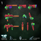 Anvil HiTech Sneaking Suits 28/32mm 3D Resin Miniatures Modular