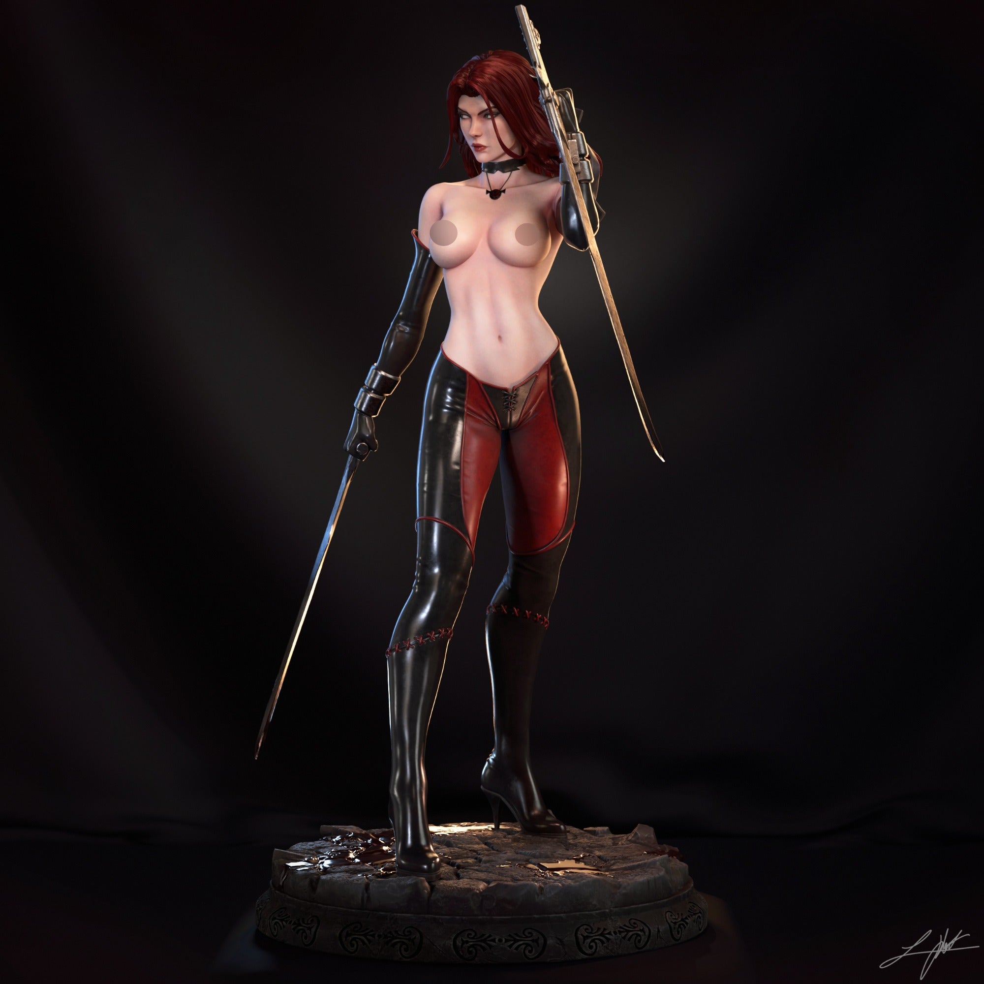 ABE3D Bloodrayne Fan Art 3D Resin Multi Scale NSFW Figure