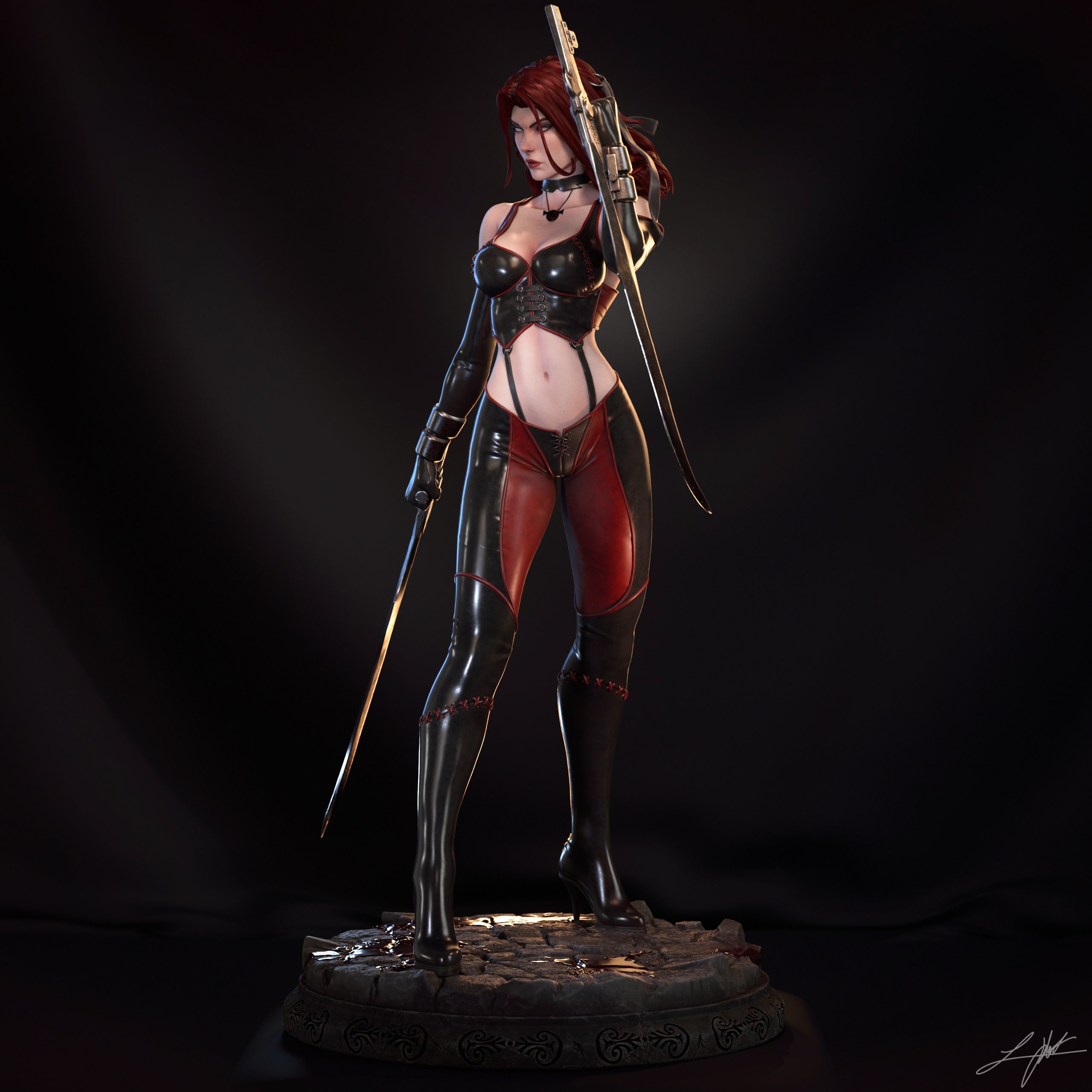 ABE3D Bloodrayne Fan Art 3D Resin Multi Scale NSFW Figure
