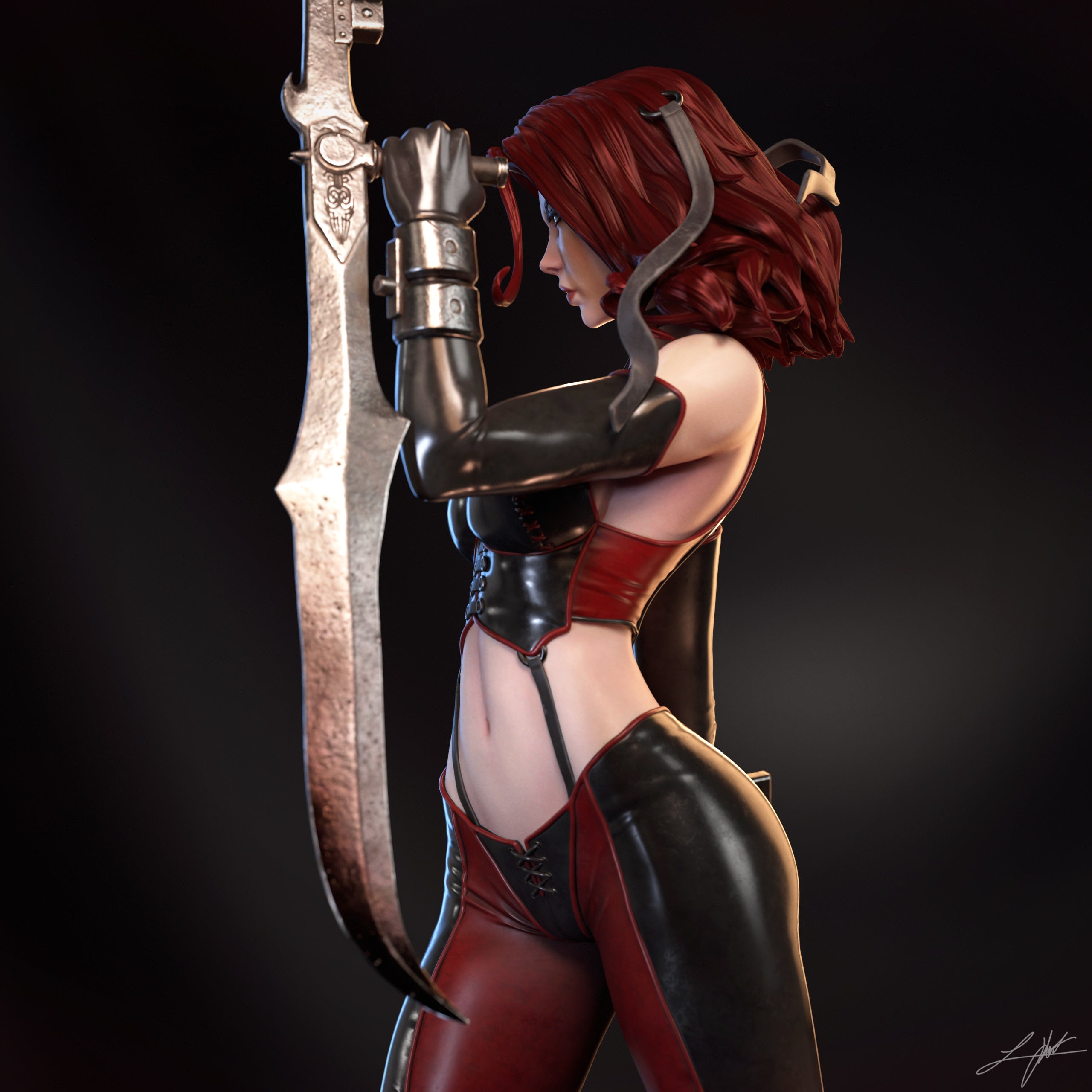 ABE3D Bloodrayne Fan Art 3D Resin Multi Scale NSFW Figure