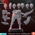 Across the Realms Traitor Pin-Up Commander – 32mm 3D Printed Resin Miniature Kit / Model Kit