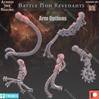 Across the Realms Battle Nun Revenants – 32mm 3D Printed Resin Miniature Kit / Model Kit