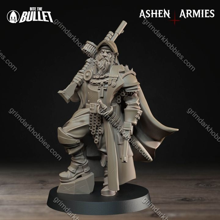 Ashen Armies Sanctified Legion Lieutenant – 32mm Ready-to-Ship 3D Printed Resin Miniature
