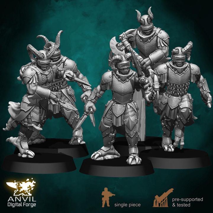 Anvil Hell-Kin Legions 28/32mm 3D Resin Miniatures Single-Piece