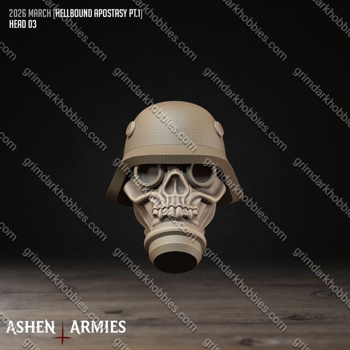 Ashen Armies Hellbound Apostasy Modular Heads – 32mm Ready-to-Ship 3D Printed Resin Miniatures