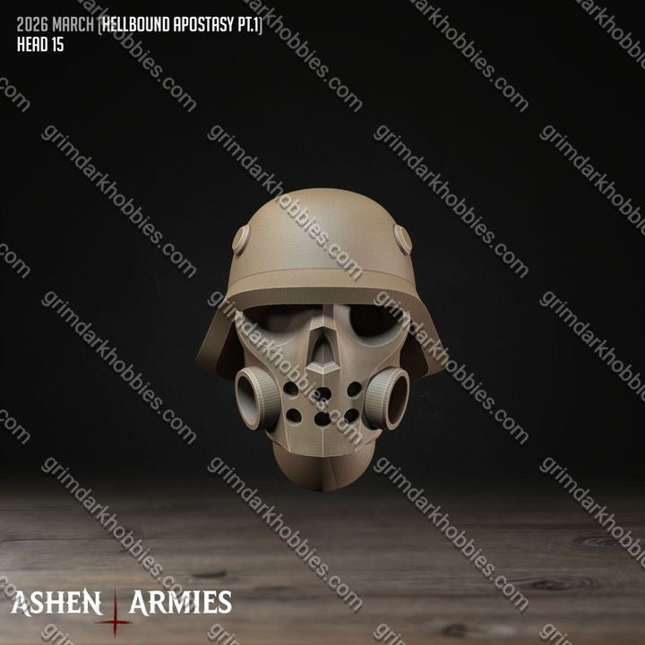 Ashen Armies Hellbound Apostasy Modular Heads – 32mm Ready-to-Ship 3D Printed Resin Miniatures