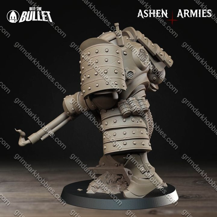 Ashen Armies Holy Shogunate Mechanized Infantry
– 32mm Ready-to-Ship 3D Printed Resin Miniature