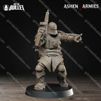 Ashen Armies Sanctified Legion Combat Combat Engineer
 – 32mm Ready-to-Ship 3D Printed Resin Miniature
