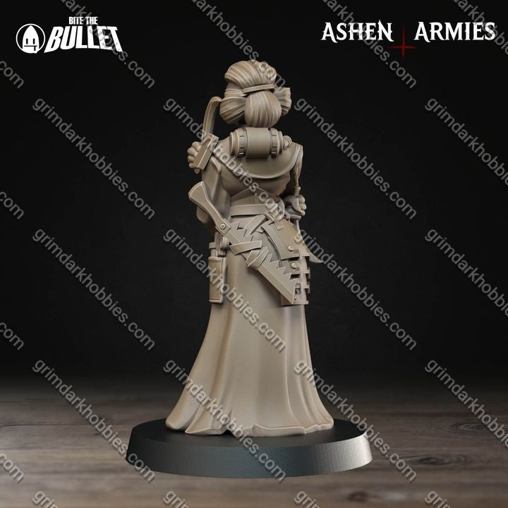 Ashen Armies Holy Shogunate Combat Medic
– 32mm Ready-to-Ship 3D Printed Resin Miniature