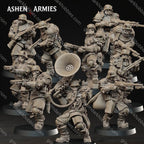 Ashen Armies Hellbound Apostasy Heretic Troopers – 32mm Ready-to-Ship 3D Printed Resin Miniatures