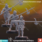 Across the Realms Modular Conquistadores Infantry – 32mm 3D Printed Resin Miniature Kit / Model Kit