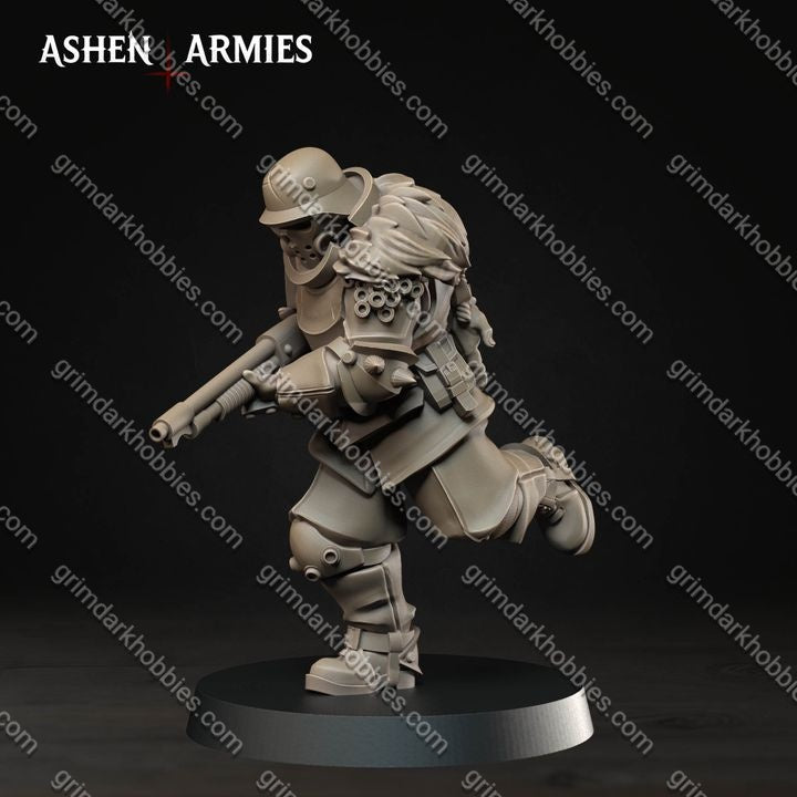 Ashen Armies Hellbound Apostasy Heretic Troopers – 32mm Ready-to-Ship 3D Printed Resin Miniatures