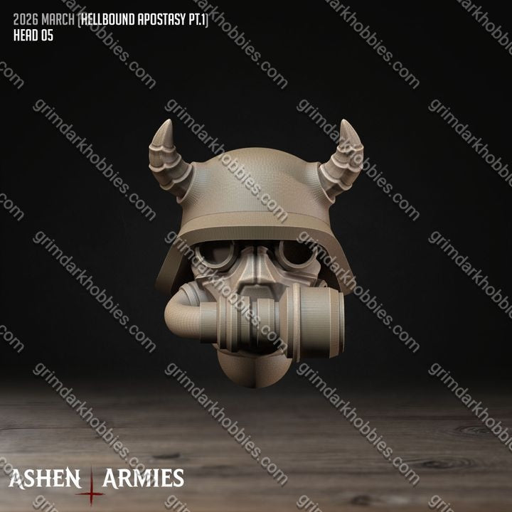 Ashen Armies Hellbound Apostasy Modular Heads – 32mm Ready-to-Ship 3D Printed Resin Miniatures