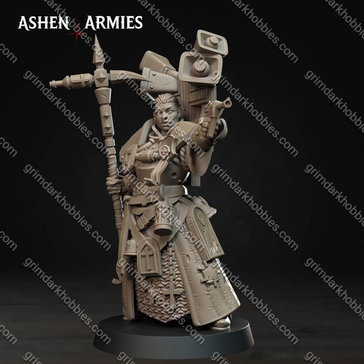 Ashen Armies Bleeding Procession War Prophet  – 32mm Ready-to-Ship 3D Printed Resin Miniature