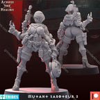 Across the Realms Mutant Saboteur 3 – 32mm 3D Printed Resin Miniature Kit / Model Kit
