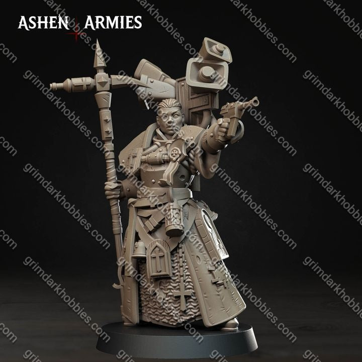 Ashen Armies Bleeding Procession War Prophet  – 32mm Ready-to-Ship 3D Printed Resin Miniature