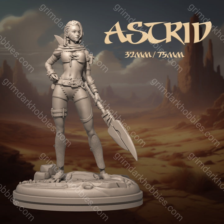 Dungeons & Maidens Astrid 32/75mm 3D Resin Miniature