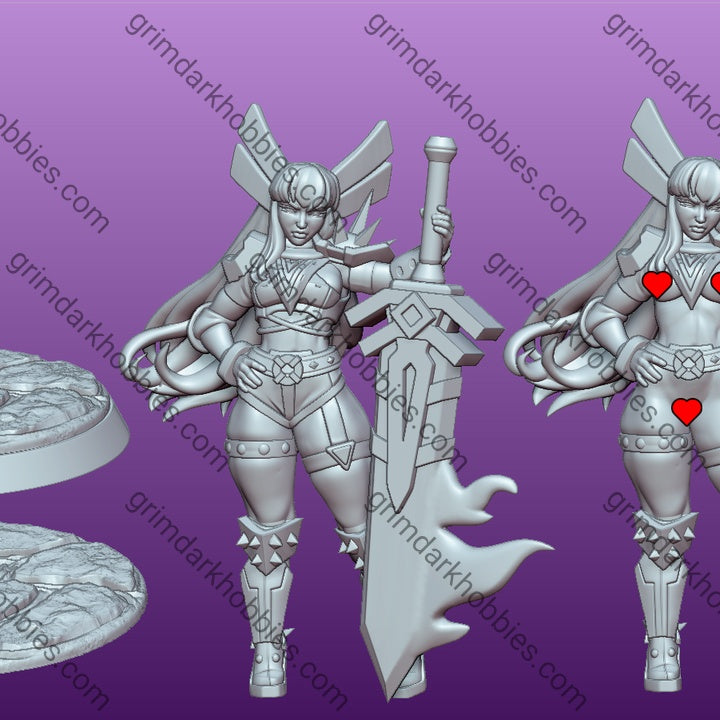 Gaz Minis Lady Majique 32/55/75mm 3D Printed Resin Miniature