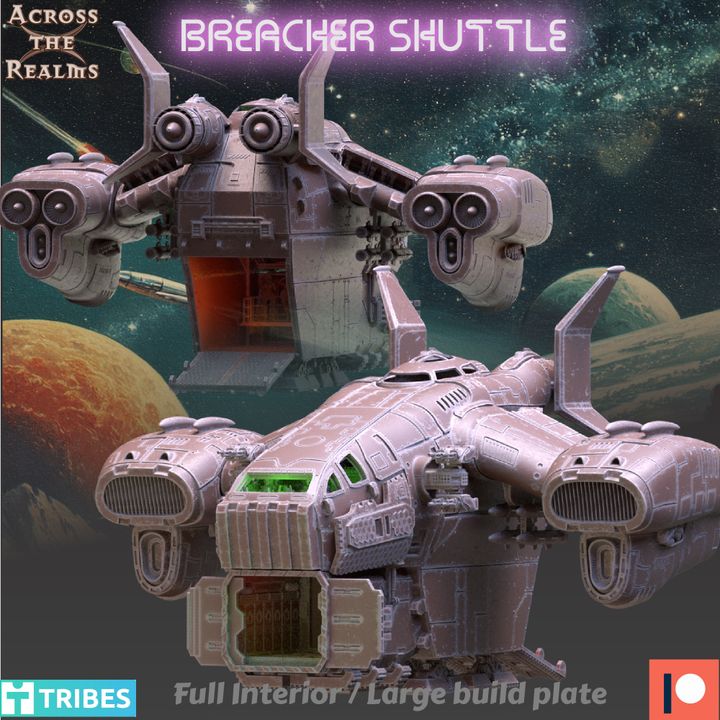 Across the Realms Breacher Shuttle 32mm 3D Resin Miniature