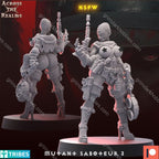 Across the Realms Mutant Saboteur 3 – 32mm 3D Printed Resin Miniature Kit / Model Kit