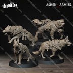 Ashen Armies Sanctified Legion Combat Dogs (4 Models)
 – 32mm Ready-to-Ship 3D Printed Resin Miniatures
