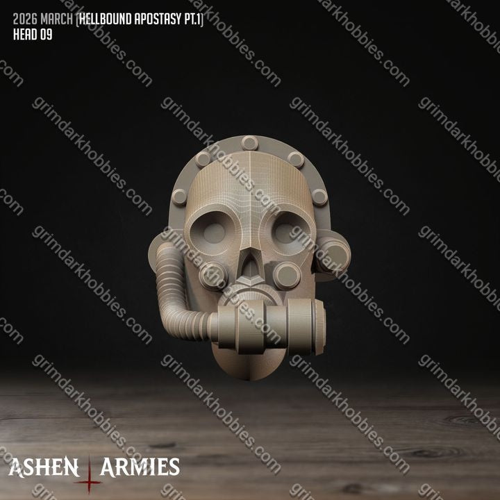 Ashen Armies Hellbound Apostasy Modular Heads – 32mm Ready-to-Ship 3D Printed Resin Miniatures