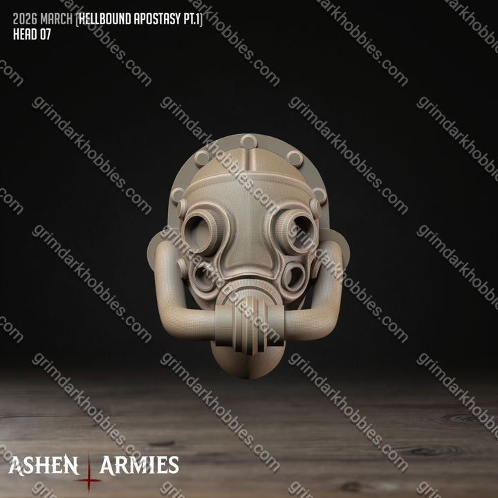 Ashen Armies Hellbound Apostasy Modular Heads – 32mm Ready-to-Ship 3D Printed Resin Miniatures