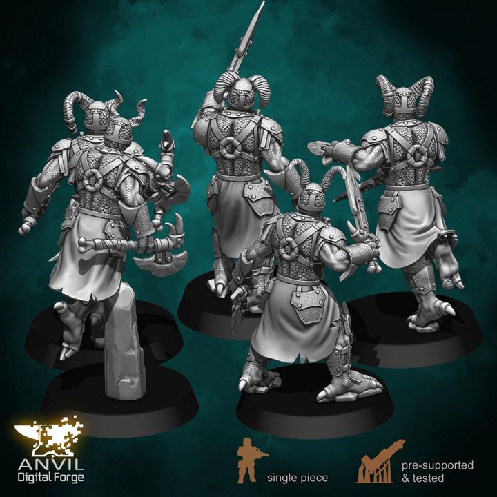 Anvil Hell-Kin Legions 28/32mm 3D Resin Miniatures Single-Piece