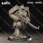 Ashen Armies Holy Shogunate Mechanized Infantry
– 32mm Ready-to-Ship 3D Printed Resin Miniature