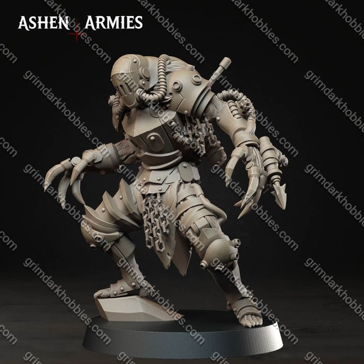 Ashen Armies Hellbound Apostasy Death Commando – 32mm Ready-to-Ship 3D Printed Resin Miniature
