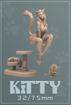 Dungeons & Maidens Kitten 32/75mm 3D Resin Miniature
