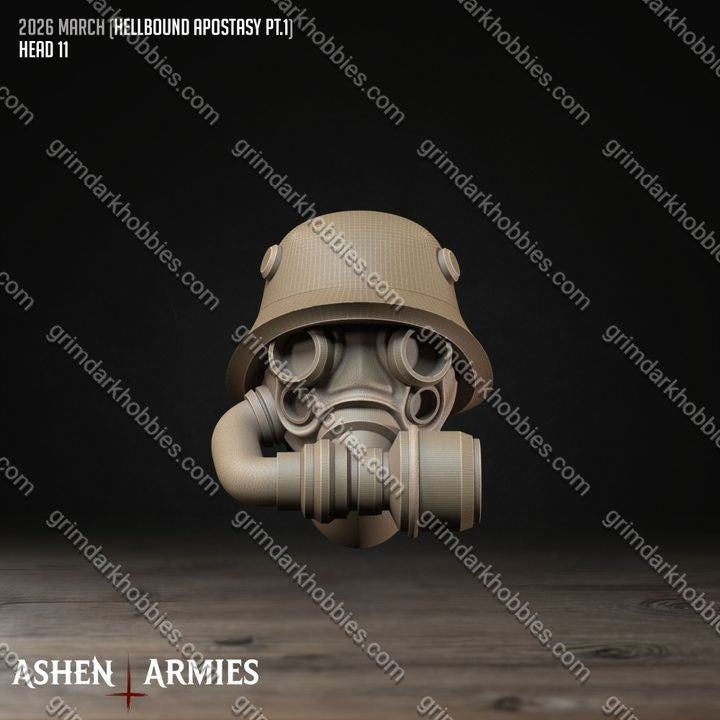 Ashen Armies Hellbound Apostasy Modular Heads – 32mm Ready-to-Ship 3D Printed Resin Miniatures