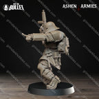 Ashen Armies Sanctified Legion Combat Combat Engineer
 – 32mm Ready-to-Ship 3D Printed Resin Miniature