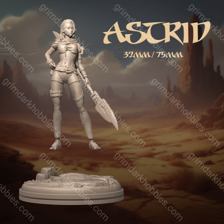 Dungeons & Maidens Astrid 32/75mm 3D Resin Miniature