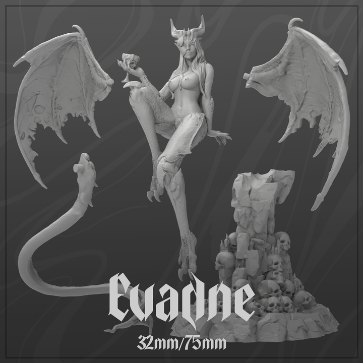 Dungeons & Maidens Evadne 32/75mm 3D Resin Miniature