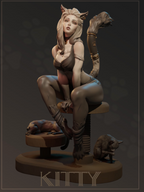 Dungeons & Maidens Kitten 32/75mm 3D Resin Miniature