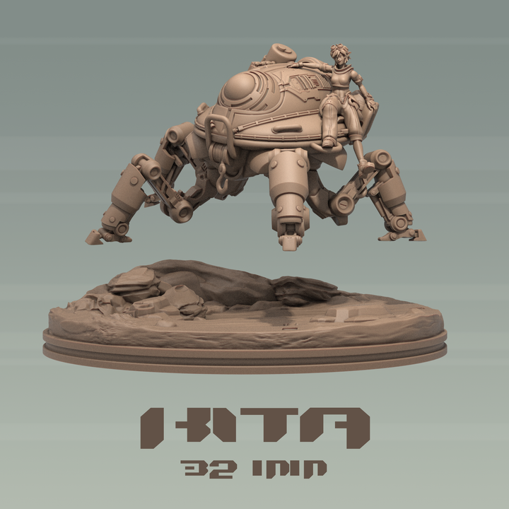 Dungeons & Maidens Kita and Robot 32/75mm 3D Resin Miniature