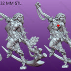 Gaz Minis Neyata Amazon Necromancer 32/55/75mm 3D Printed Resin Miniature