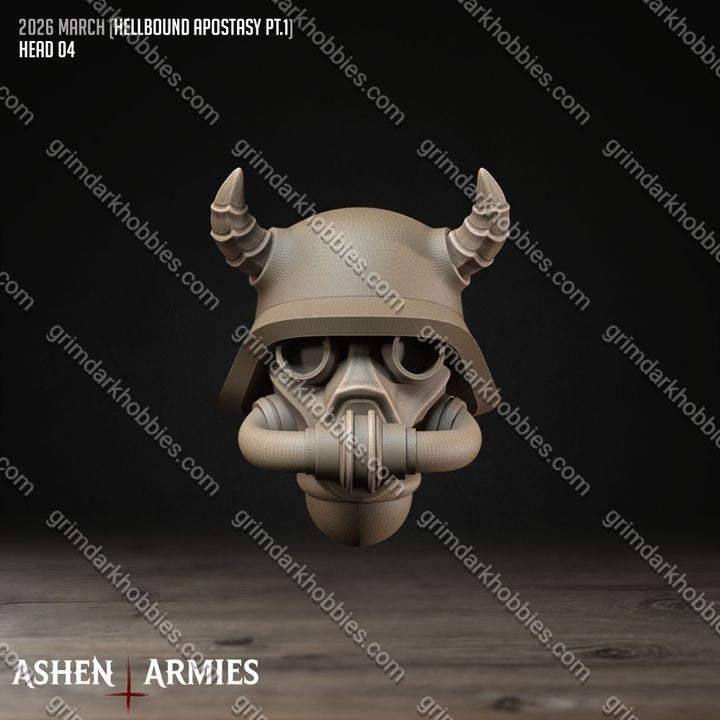 Ashen Armies Hellbound Apostasy Modular Heads – 32mm Ready-to-Ship 3D Printed Resin Miniatures