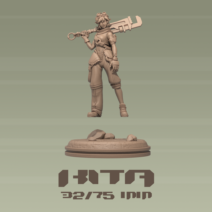 Dungeons & Maidens Kita 32/75mm 3D Resin Miniature
