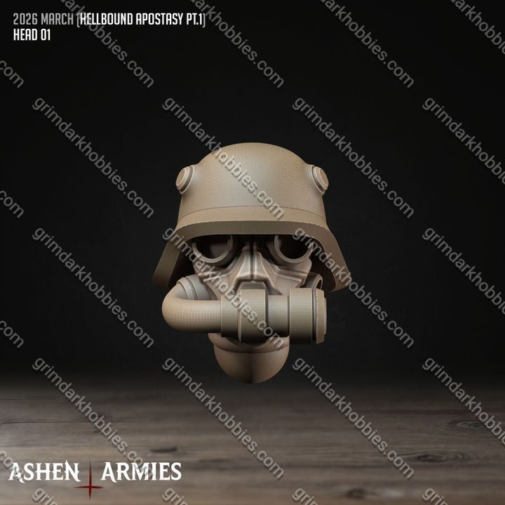 Ashen Armies Hellbound Apostasy Modular Heads – 32mm Ready-to-Ship 3D Printed Resin Miniatures