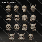 Ashen Armies Hellbound Apostasy Modular Heads – 32mm Ready-to-Ship 3D Printed Resin Miniatures
