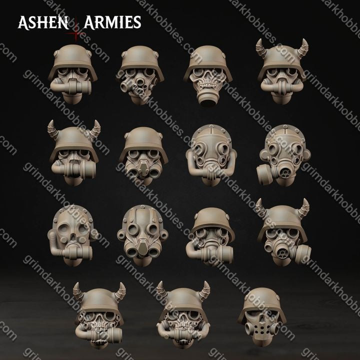 Ashen Armies Hellbound Apostasy Modular Heads – 32mm Ready-to-Ship 3D Printed Resin Miniatures