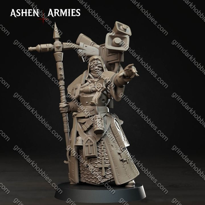 Ashen Armies Bleeding Procession War Prophet  – 32mm Ready-to-Ship 3D Printed Resin Miniature