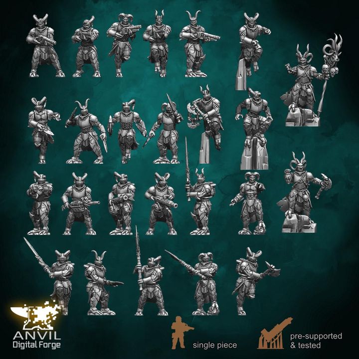 Anvil Hell-Kin Legions 28/32mm 3D Resin Miniatures Single-Piece
