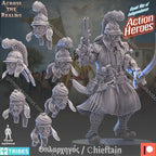 Across the Realms Chieftain – 32mm 3D Printed Resin Miniature Kit / Model Kit