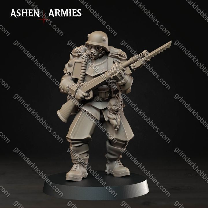 Ashen Armies Hellbound Apostasy Heretic Troopers – 32mm Ready-to-Ship 3D Printed Resin Miniatures